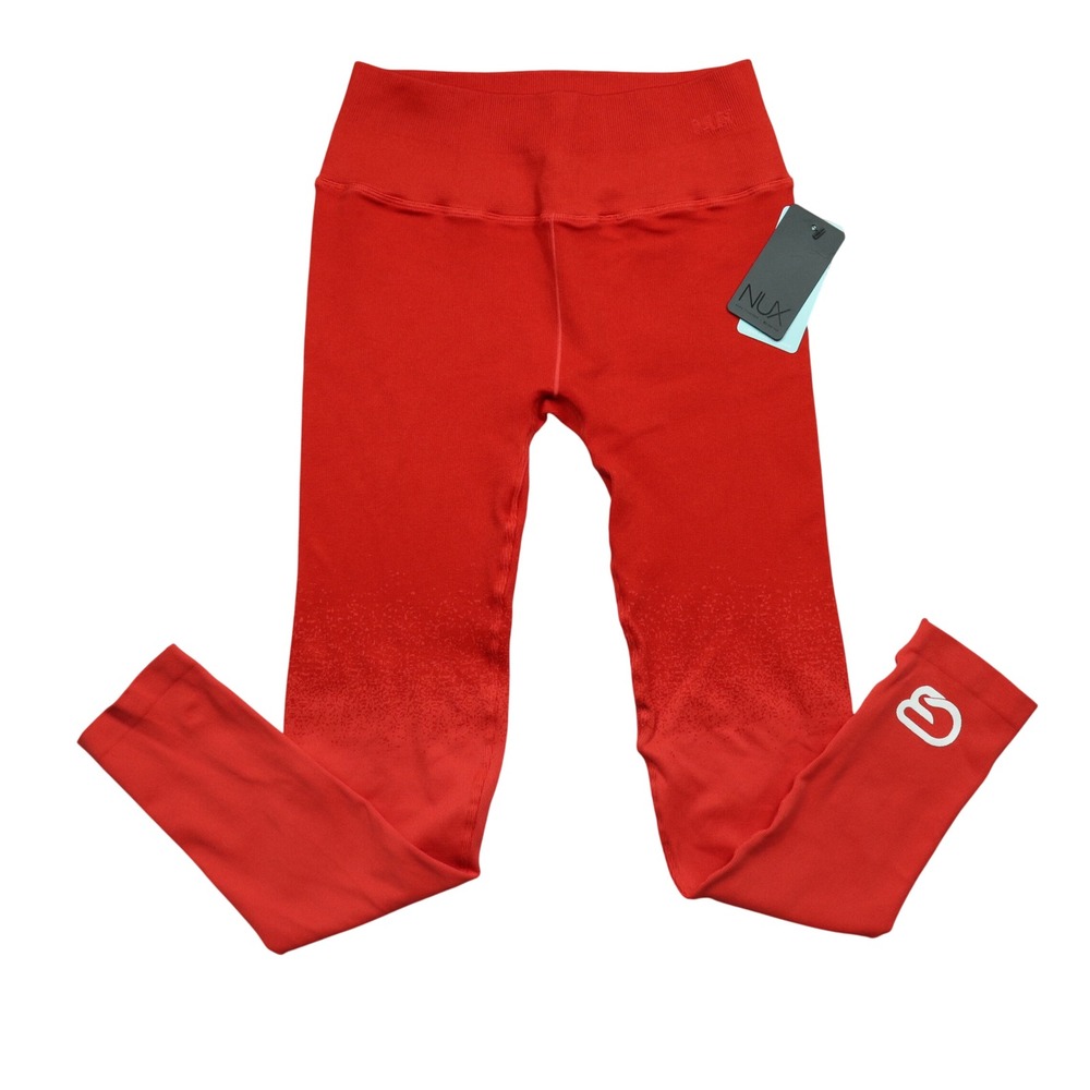 NUX Active Rio Red Gradient Seamless Workout Legging P4787 Medium New with Tags